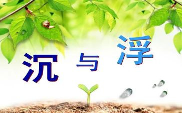 沉与浮教案反思最新8篇